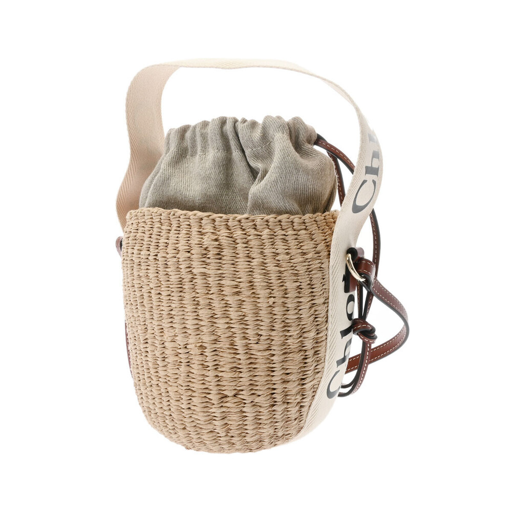 Chloe Fairtrade Leather Woody White Paper Bag Basket